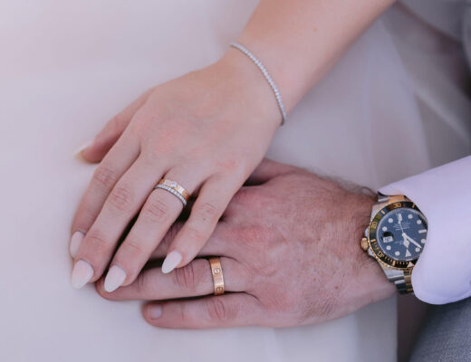 Emergency hospital wedding in Marion County or the Villages photo of bride and grooms hands